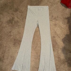Aerie Light Gray Flared Leggings